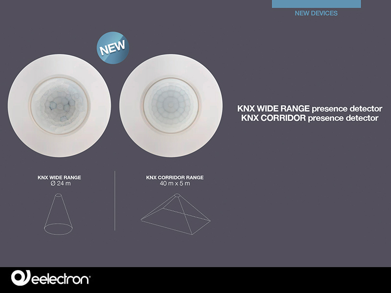 NEW KNX DEVICES – WIDE RANGE AND CORRIDOR PRESENCE DETECTORS